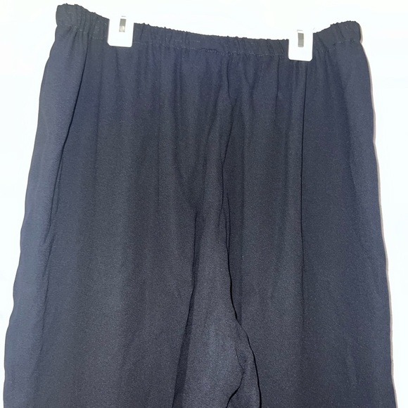 Eileen Fisher Black Elastic Waist Pull On Pants - Picture 4 of 5